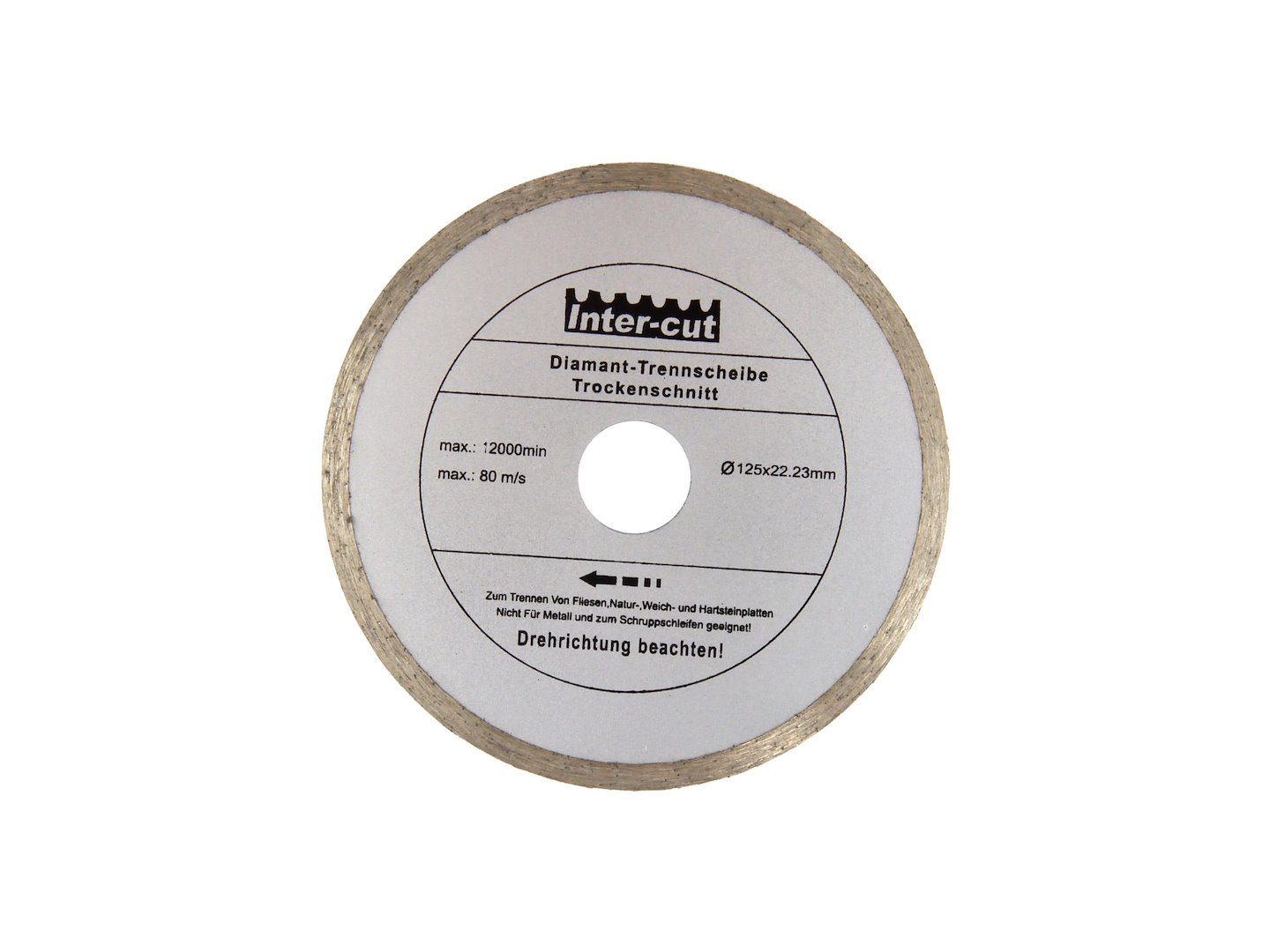 Tarcza diam.125mm Pełna szara (100)